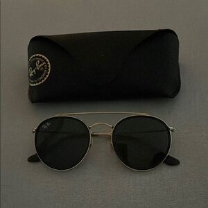 Ray-Ban Black and Gold Sunglasses